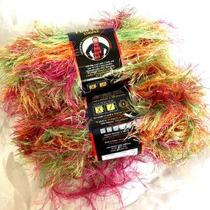 Copacabana Eyelash Yarn Fun Fur Lion Brand Yarn Bundle of 2